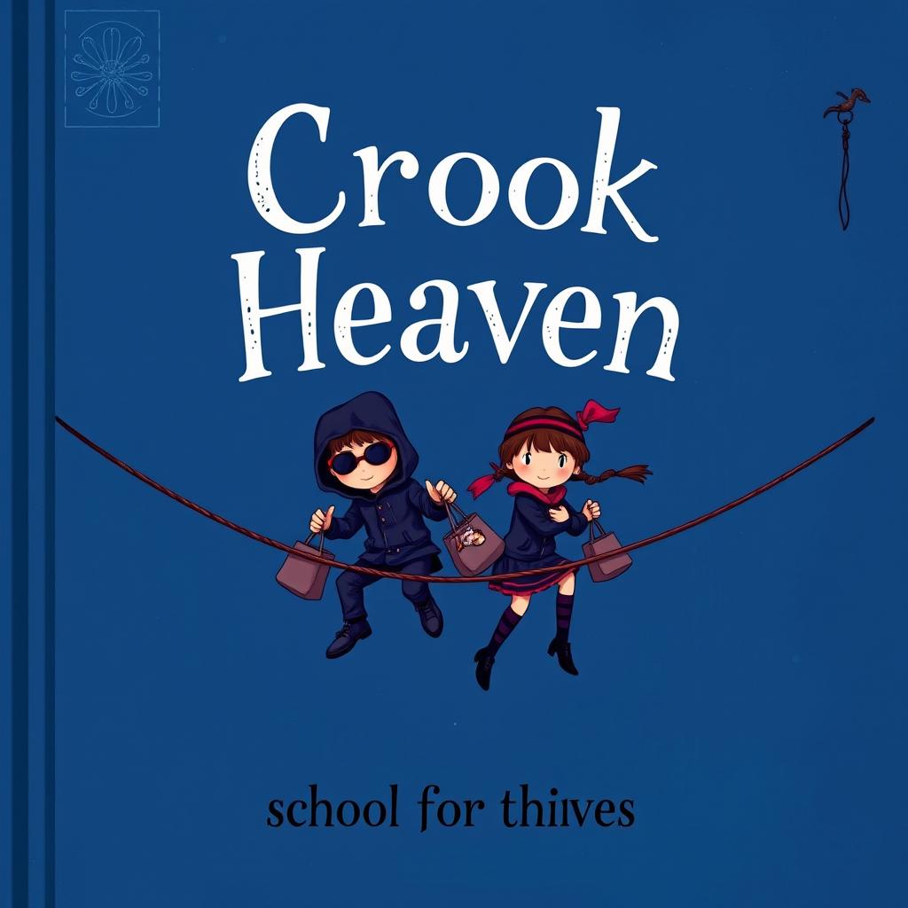 A captivating children's book cover illustration featuring a dark blue and purple color scheme