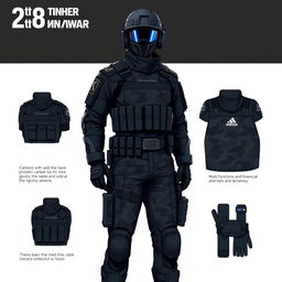 Illustration of the uniform of the 28th SMANWAR, a fictional elite force