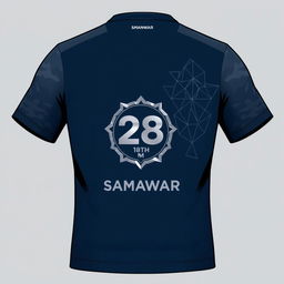 Design of the t-shirt for the 28th SMANWAR, embodying a sleek and futuristic look