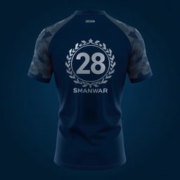 Design of the t-shirt for the 28th SMANWAR, embodying a sleek and futuristic look