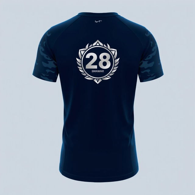 Design of the t-shirt for the 28th SMANWAR, embodying a sleek and futuristic look