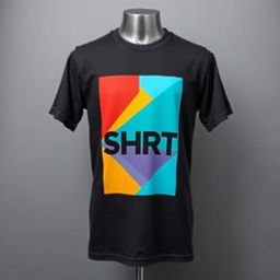 A stylish modern t-shirt displayed against a plain backdrop