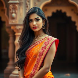 A stunning and graceful Indian woman exuding elegance and allure