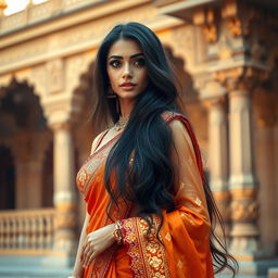 A stunning and graceful Indian woman exuding elegance and allure