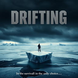 An adventurous and dark movie poster for the film titled "Drifting"