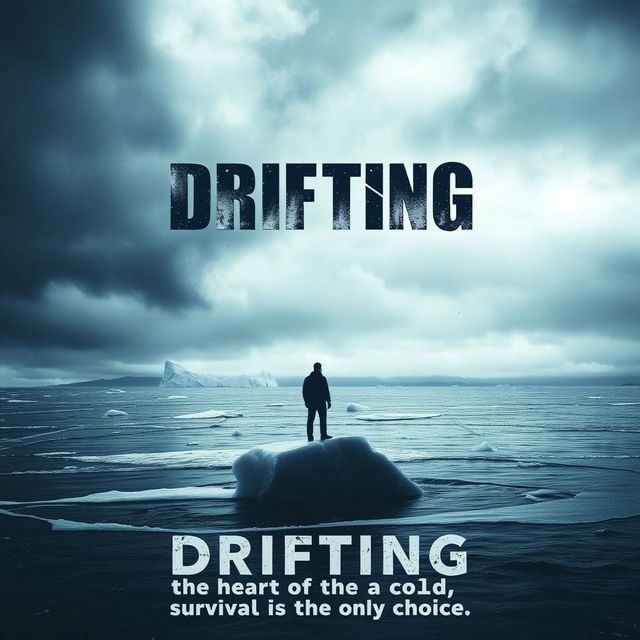 An adventurous and dark movie poster for the film titled "Drifting"