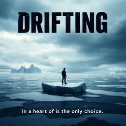 An adventurous and dark movie poster for the film titled "Drifting"