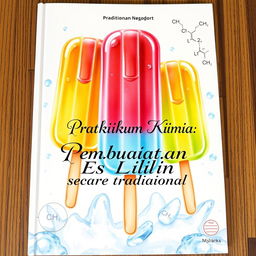 Cover of a chemistry lab report book about traditional ice pop making