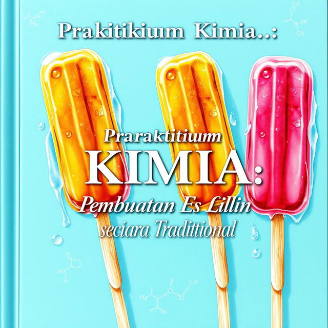 Cover of a chemistry lab report book about traditional ice pop making