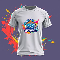 A bold and captivating T-shirt design featuring the logo of the 28th SMAWAR