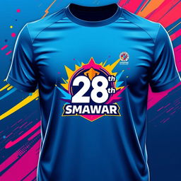 A bold and captivating T-shirt design featuring the logo of the 28th SMAWAR