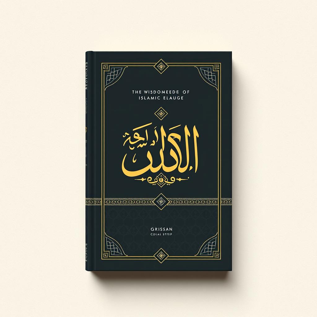 A minimalist and elegant book cover design that captures the essence of wisdom and Islamic knowledge