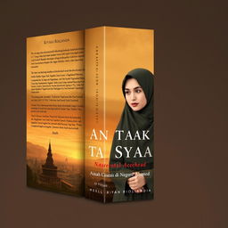 Book cover design for the novel 'Antara Takdir dan Syariat: Kisah Cinta di Negeri Aceh' by Riyan Rolianda