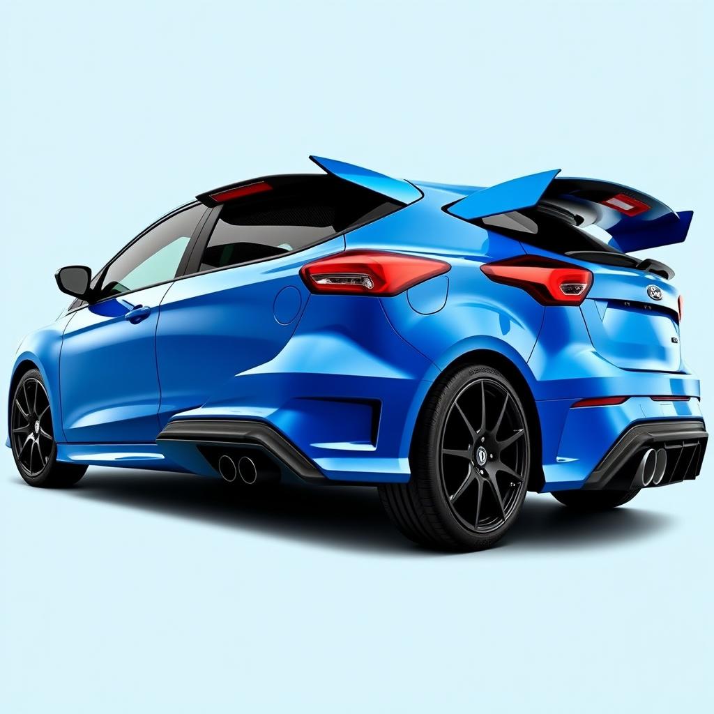 a powerful AWD hatchback coupe with a design heavily inspired by the 2018 Ford Focus RS