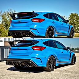 a powerful AWD hatchback coupe with a design heavily inspired by the 2018 Ford Focus RS