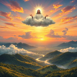 A majestic illustration symbolizing the divine presence in Venezuela