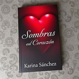 A book cover featuring a heart with a gradient blend of dark red and black