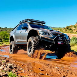 A rugged and adventurous off-road HSV Maloo, showcasing its powerful stance and off-road capabilities