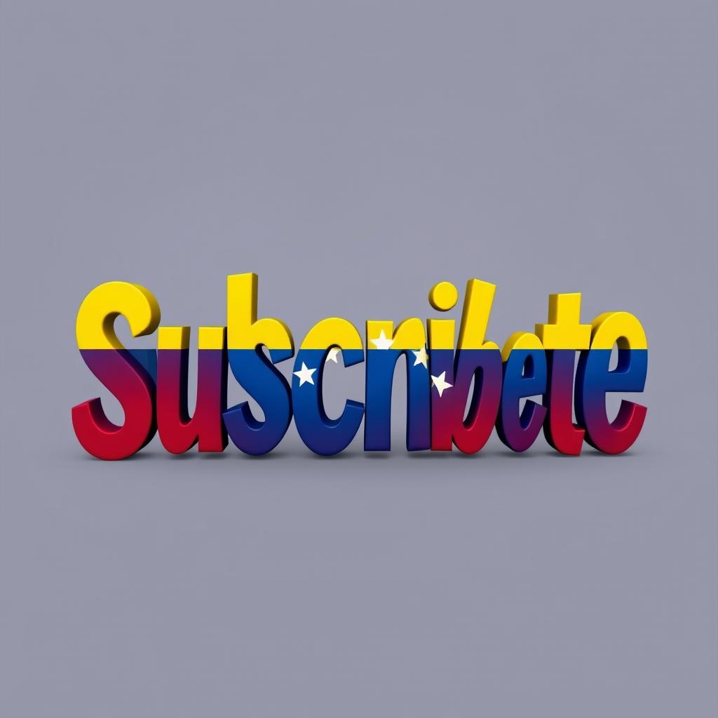 An inviting and symbolic image depicting the phrase "Subscribe" artistically intertwined with the Venezuelan flag