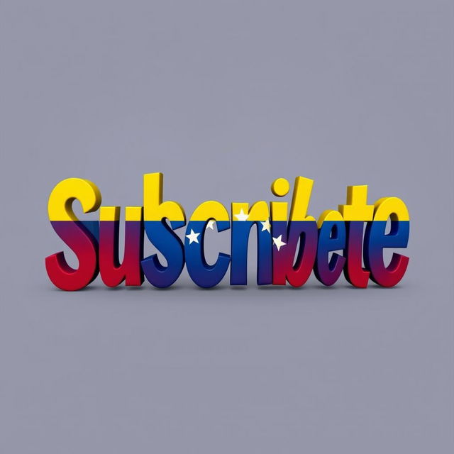 An inviting and symbolic image depicting the phrase "Subscribe" artistically intertwined with the Venezuelan flag