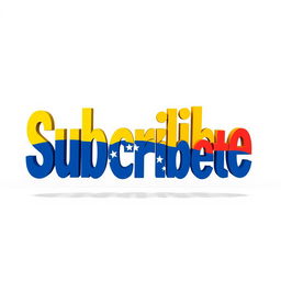 An inviting and symbolic image depicting the phrase "Subscribe" artistically intertwined with the Venezuelan flag