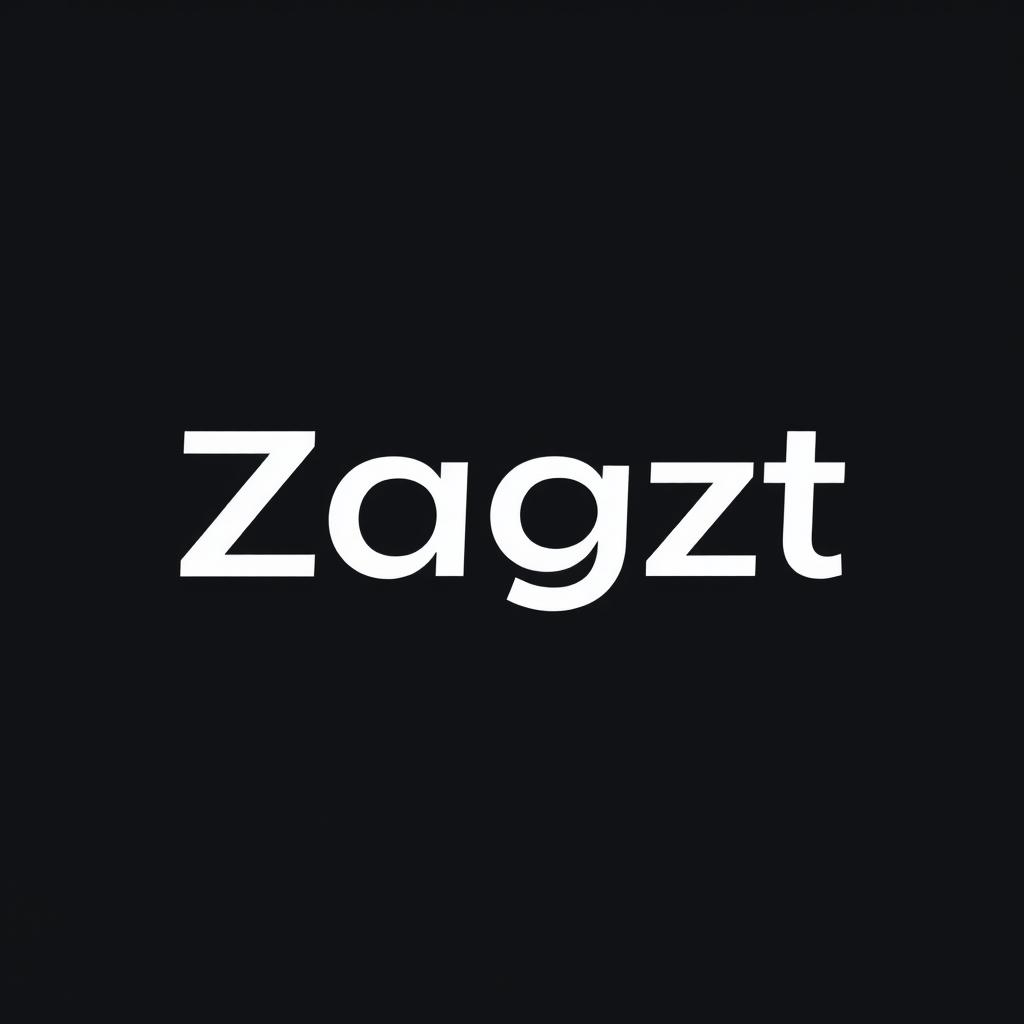 A sleek and contemporary logo featuring the word 'Zagzt' in a minimalist, sans-serif font