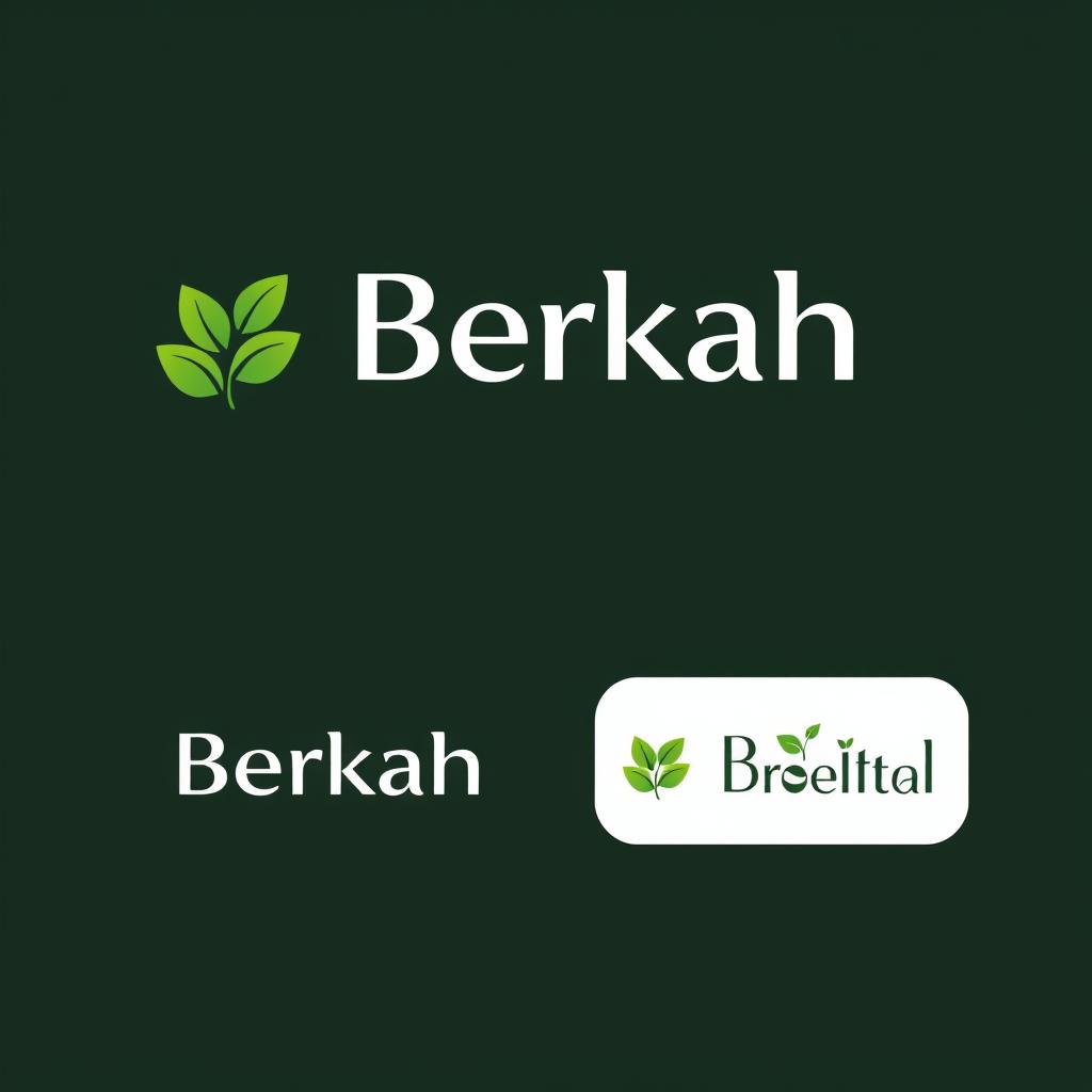 A modern logo design for 'Berkah Petel', featuring an elegant and sleek font