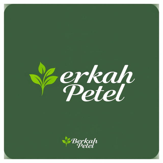 A modern logo design for 'Berkah Petel', featuring an elegant and sleek font