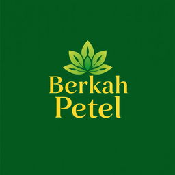 A professional and contemporary logo for 'Berkah Petel', incorporating a strong and memorable typography with an elegant, floral motif