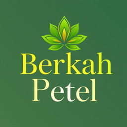 A professional and contemporary logo for 'Berkah Petel', incorporating a strong and memorable typography with an elegant, floral motif