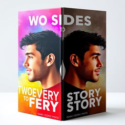 A book cover for "Two Sides To Every Story" by Isaac Cedric Pinto, featuring a mirror splitting the cover down the middle