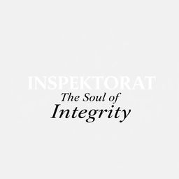 A white t-shirt design featuring the text 'INSPEKTORAT The Soul of Integrity'