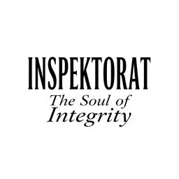 A white t-shirt design featuring the text 'INSPEKTORAT The Soul of Integrity'