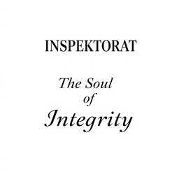 A white t-shirt design featuring the text 'INSPEKTORAT The Soul of Integrity'