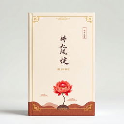 Create a minimalistic book cover for '红楼梦' (Dream of the Red Chamber) with a serene and elegant design