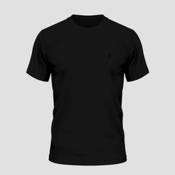 Design of a plain black short-sleeved shirt, focusing on simplicity and elegance