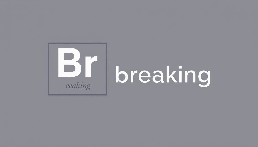 The word 'Breaking' with the letters 'BR' inside a square, designed to resemble a chemical element from the periodic table