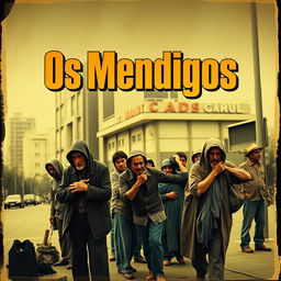 A vintage 1980s movie poster for the film titled "Os Mendigos"