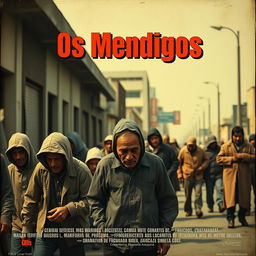 A vintage 1980s movie poster for the film titled "Os Mendigos"