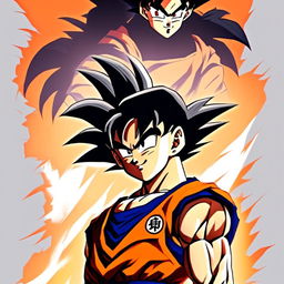 Anime art profile picture of Goku from Dragon Ball Z with spiky black hair and vibrant eyes, smiling broadly in his iconic orange gi against a warm gradient background.