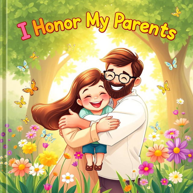 Cover illustration for a children's book titled "I Honor My Parents"