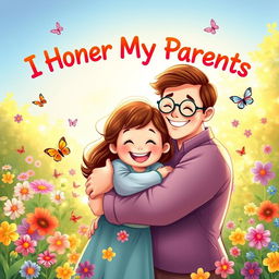 Cover illustration for a children's book titled "I Honor My Parents"