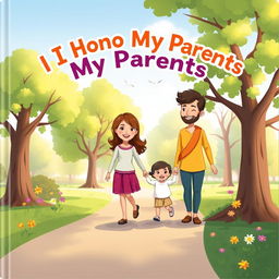 Cover illustration for a children's book titled "I Honor My Parents"