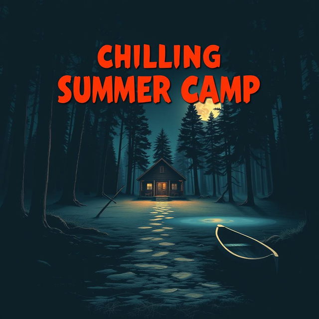 A vintage 1981-style horror movie poster set in a chilling summer camp