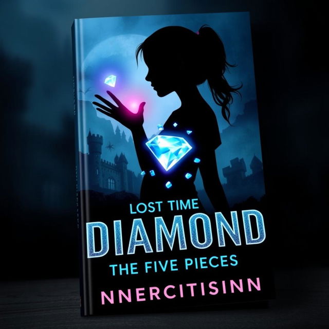 A book cover featuring a stylized silhouette of a young woman with an outstretched hand reaching towards a glowing diamond shard