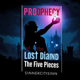 A book cover featuring a stylized silhouette of a young woman with an outstretched hand reaching towards a glowing diamond shard