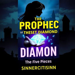 A book cover featuring a stylized silhouette of a young woman with an outstretched hand reaching towards a glowing diamond shard