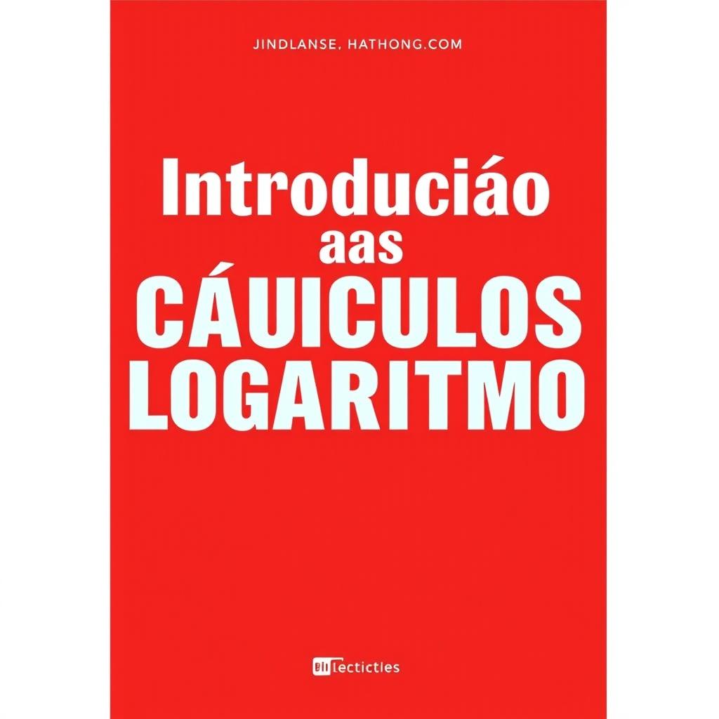 A book cover titled "Introdução aos Cálculos Logaritmo" with a dominant red background