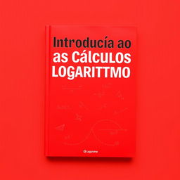 A book cover titled "Introdução aos Cálculos Logaritmo" with a dominant red background