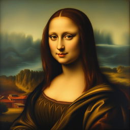 A highly detailed painting in the style of Leonardo da Vinci but reimagined as a classical nude, featuring Mona Lisa with a serene and enigmatic expression, with drapery tastefully positioned to preserve modesty and highlight her graceful posture